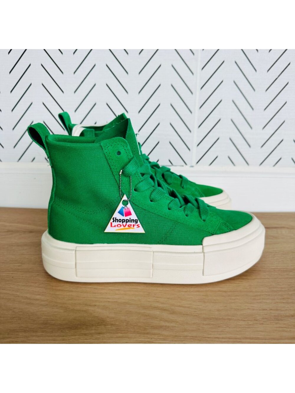 ⭐Converse Ctas Cruise Hi Platform Men Shoes 6 Canvas Suede Green Sneaker A10239C